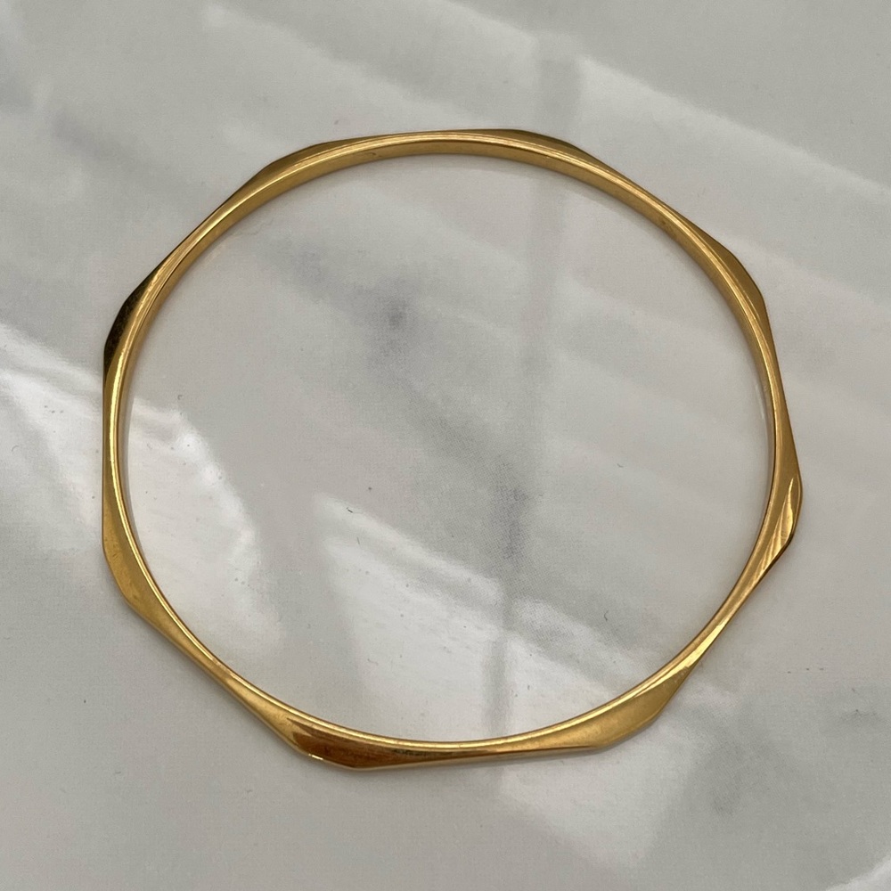 Vintage Monet L Gold Plated Bangle